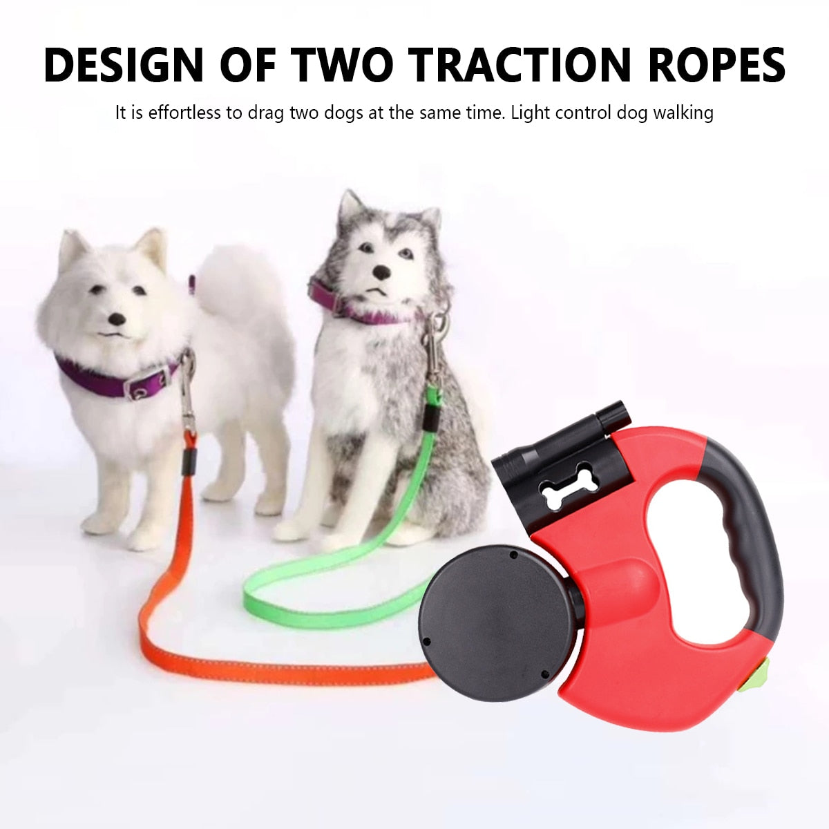 Retractable Dog Leash with Light