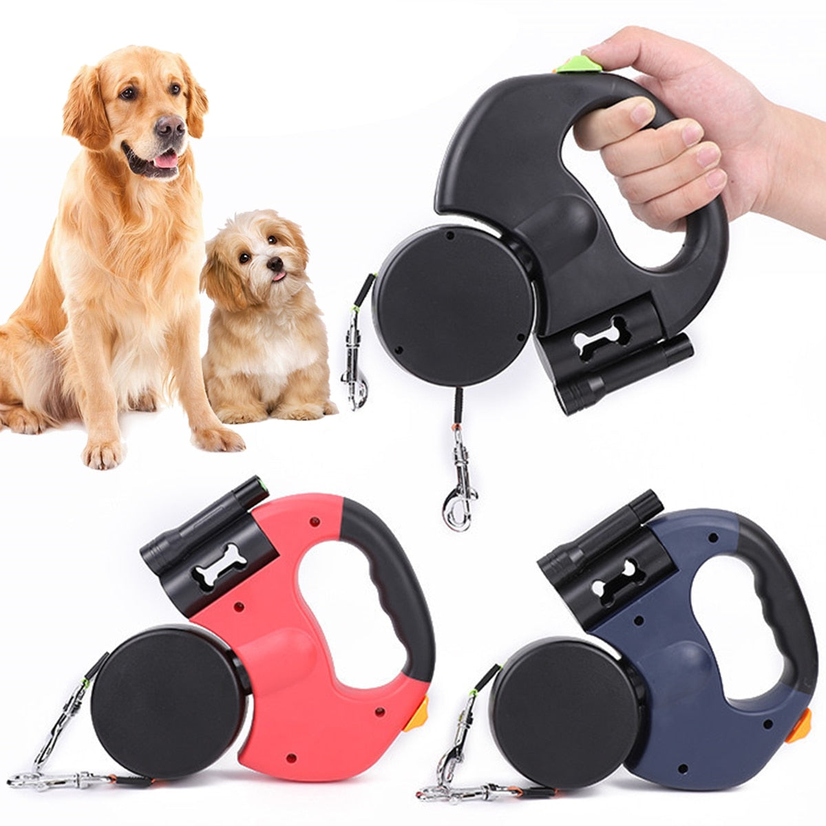 Retractable Dog Leash with Light