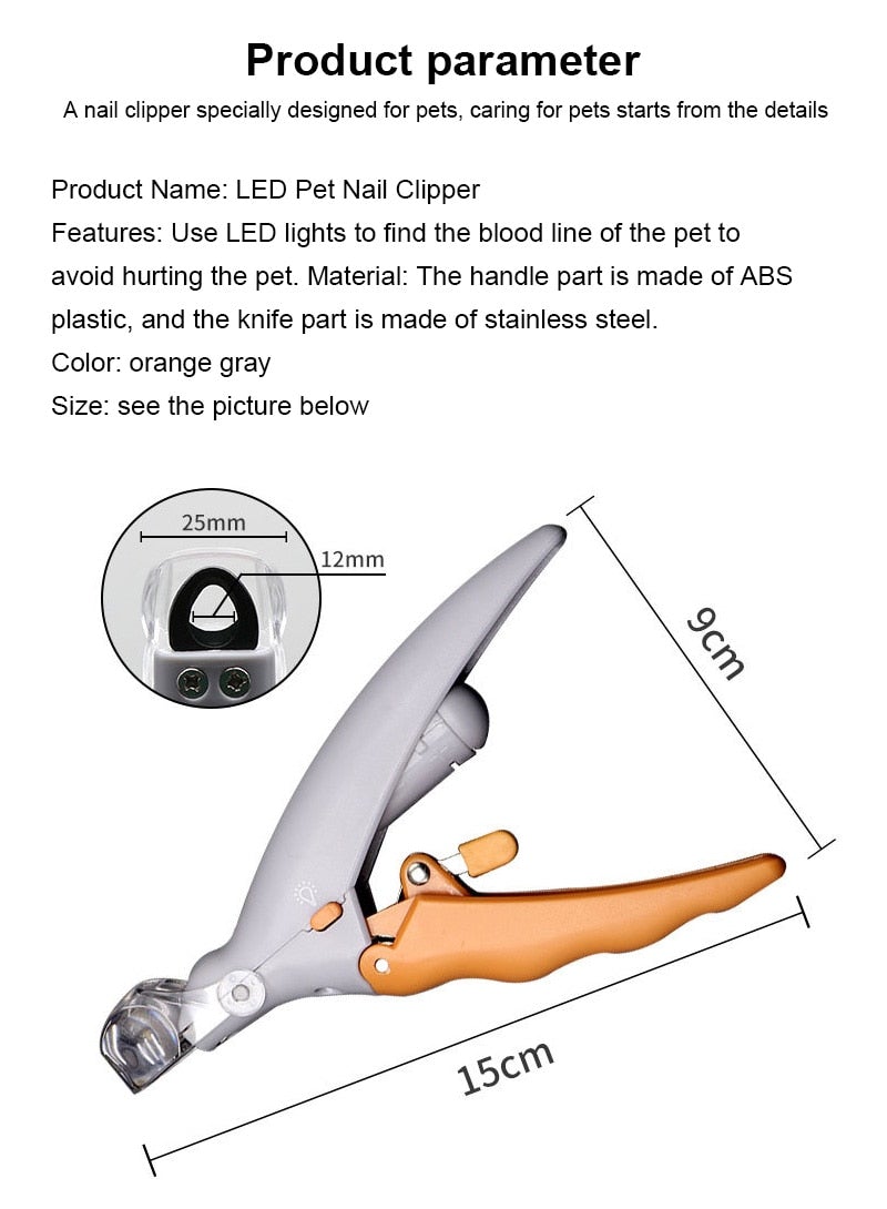 LED Light Dog Nail Clippers